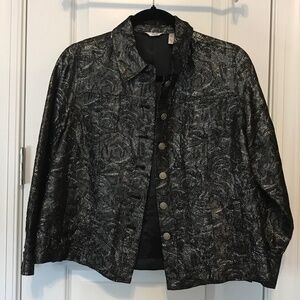 Gorgeous Laura Ashley black & silver floral blazer (PM)
